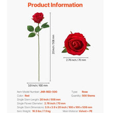 Red Rose Realistic Bouquet for Xmas Home Decor Artificial Flowers (500 PCS)