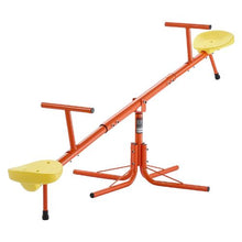 360° Swivel Kids Seesaw, 4-Prong Sit & Spin Teeter Totter, 100 lbs/Seat, Outdoor Toy for Ages 3+