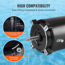 0.75 HP Pool Pump Motor 56J Frame 115V/230V 3450 RPM Round Flange CCW Replacement Motor