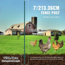 7 FT T-Post Heavy Duty Metal Fence Post (Pack of 10)
