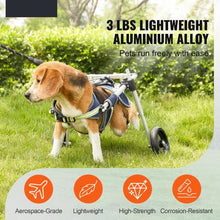 2 Wheels Dog Wheelchair and Back Legs Pet Wheelchair Injured Disabled for Dog Cart SS2-S