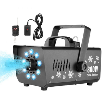 800W Snow Making Machine Handheld or Hanging Snow Maker with LED Lighting