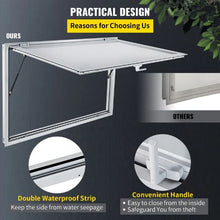 53 x 33 Inch Concession Window with Concession Stand for Food Trucks Glass Not Included