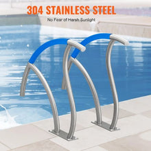 30 x 30 In Pool Handrails Stainless Steel Safety Rail with Base Plate Grip Cover Rustproof (2-Pack)