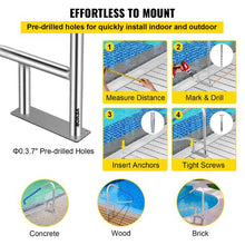 55 x 32 In Stainless Steel Pool Rail 250 lb Capacity Blue Grip Cover (Silver)