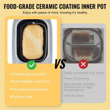 15-in-1 Bread Maker 3LB Capacity Ceramic Nonstick Pan Gluten-Free Setting (White)