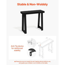 36 Inch Modern Console Table (Black)