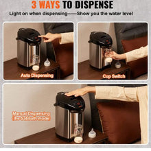 Hot Water Dispenser Adjustable 4 Temperatures 304 Stainless Steel Countertop Heater 3-Way Dispense for Tea Coffee & Baby Formula 4L/135 oz"