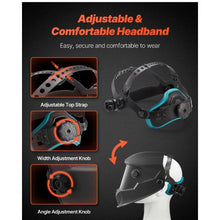 True Color Welding Helmet Auto Darkening – Solar Powered Welder Hood with 4 Arc Sensors for TIG MIG Welding