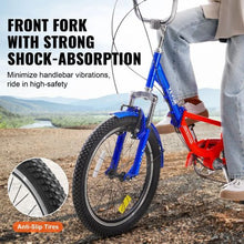 20" Folding Adult Trike, Stable 7-Speed Cruiser Bike with Large Basket for Women Men Seniors