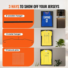 Sports Jersey Frame Display Case 23.3 x 31.2 in Lockable Shadow Box with UV Protection (Black)