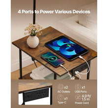 3-Tier Floor Lamp Table with Shelves & Charging
