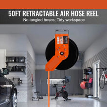 50 ft Wall Mount Heavy Duty Retractable Air Hose Reel 5 In Lead in, Ceiling NT-A30T