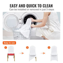 200-Pack Stretch Spandex Folding Chair Covers Universal Fit Washable (White)