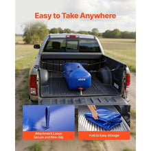 30 Gallon Collapsible Water Storage Bladder Leakproof 1000D PVC Water Tank for Camping RV & Emergency Use (Blue)