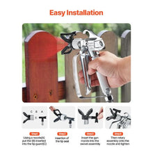 3600 PSI Airless Paint Sprayer Gun – 517 Tip Swivel Joint Filters Cleaning Needle & Brush