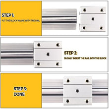 650 mm Linear Guide Rail Set  and 20 mm Slide Blocks (4 PCS) SBR20UU