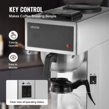 12-Cup Commercial Drip Coffee Maker with 2 Carafes & Warmer Plates – Stainless Steel Brewer for Restaurants Offices