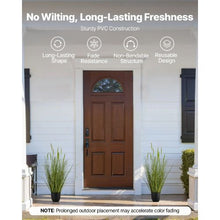 35" Artificial Cattail Grass in Pot Premium PVC Faux Greenery Shrubs for Indoor/Outdoor Home Garden & Office Décor (Pack Of 2)