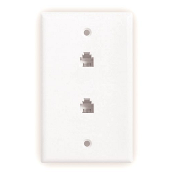 1 Port Stainless Steel Wallplate 6 Position USOC Jack WPSS