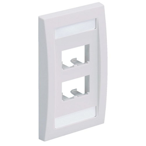4 Port Mini-Com Executive Series Single Gang Faceplate Mount ABS CFPE4WHY