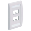 4 Port Mini-Com Executive Series Single Gang Faceplate Mount ABS CFPE4WHY