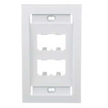 4 Port Mini-Com Executive Series Single Gang Faceplate Mount ABS CFPE4WHY