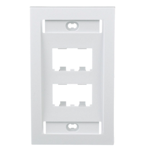 4 Port Mini-Com Executive Series Single Gang Faceplate Mount ABS CFPE4WHY