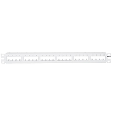 24 Port Mini-Com Flush Mount Modular Patch Panel Flat Style 1RU CPP24FMWWH