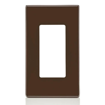 1-Gang Decora Plus Screwless Wallplate Brown 80301-S0