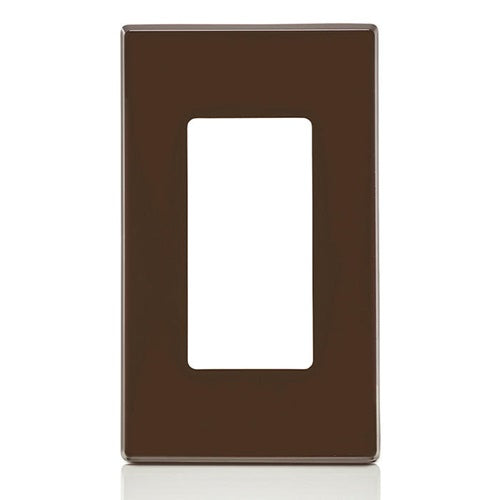 1-Gang Decora Plus Screwless Wallplate Brown 80301-S0