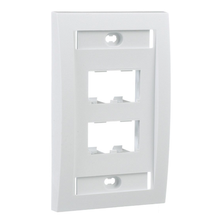 4 Port Mini-Com Executive Series Single Gang Faceplate Mount ABS CFPE4WHY