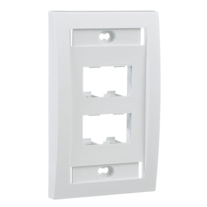4 Port Mini-Com Executive Series Single Gang Faceplate Mount ABS CFPE4WHY