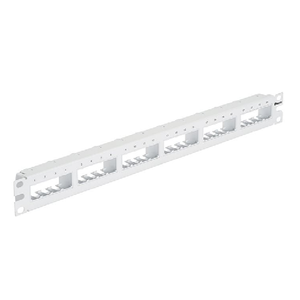 24 Port Mini-Com Flush Mount Modular Patch Panel Flat Style 1RU CPP24FMWWH