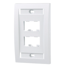 4 Port Mini-Com Executive Series Single Gang Faceplate Mount ABS CFPE4WHY