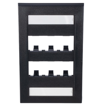 6 Port Mini-Com Executive Series Single Gang Faceplate Mount ABS CFPE6BLY