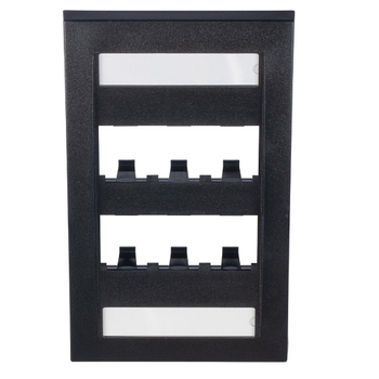6 Port Mini-Com Executive Series Single Gang Faceplate Mount ABS CFPE6BLY