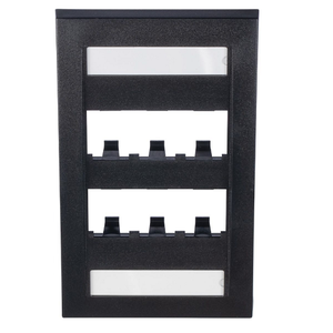 6 Port Mini-Com Executive Series Single Gang Faceplate Mount ABS CFPE6BLY