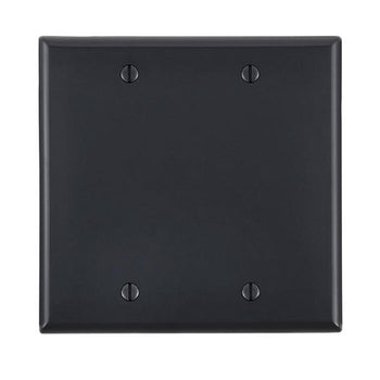 2-Gang Blank Wallplate Black 80725-E