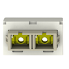 2.24 Mini-Com Electric Ivory SC Adapter Module OM1 Duplex Multimode CMDEISCZIW