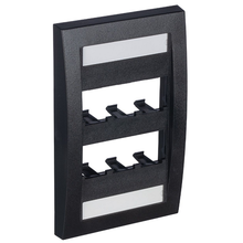 6 Port Mini-Com Executive Series Single Gang Faceplate Mount ABS CFPE6BLY