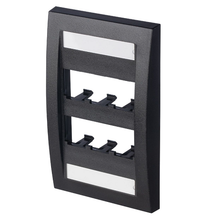 6 Port Mini-Com Executive Series Single Gang Faceplate Mount ABS CFPE6BLY