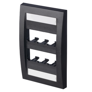 6 Port Mini-Com Executive Series Single Gang Faceplate Mount ABS CFPE6BLY