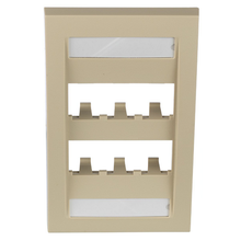 6 Port Mini-Com Executive Series Single Gang Faceplate Mount ABS CFPE6EIY