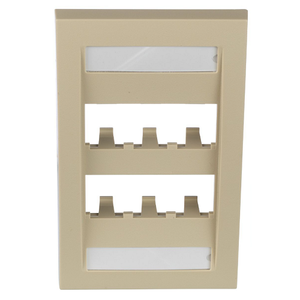 6 Port Mini-Com Executive Series Single Gang Faceplate Mount ABS CFPE6EIY