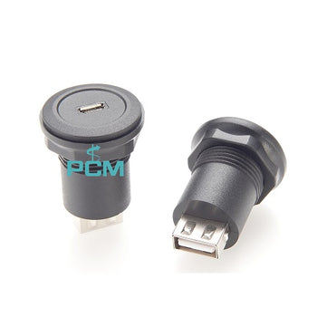 Micro USB Female to USB-A Panel Mount Cable PCM-0157 (Pack of 300)