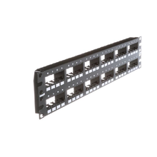 48 Port Mini-Com Flush Mount Modular Patch Panel Flat Style 2RU CPP48FMWBLY