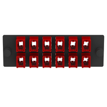 12 Port Opticom MPO Fiber Optic Adapter Panel FAP Horizontal FAPH1224RDMPO