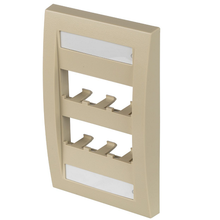 6 Port Mini-Com Executive Series Single Gang Faceplate Mount ABS CFPE6EIY
