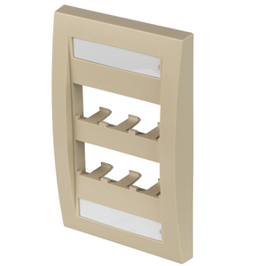 6 Port Mini-Com Executive Series Single Gang Faceplate Mount ABS CFPE6EIY